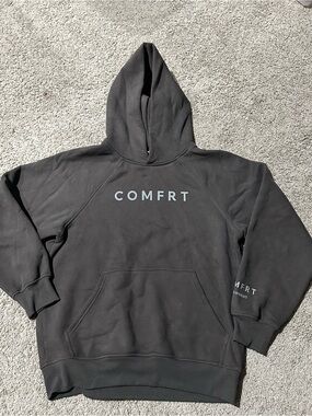COMFRT Men's Black Crewneck Hoodie
